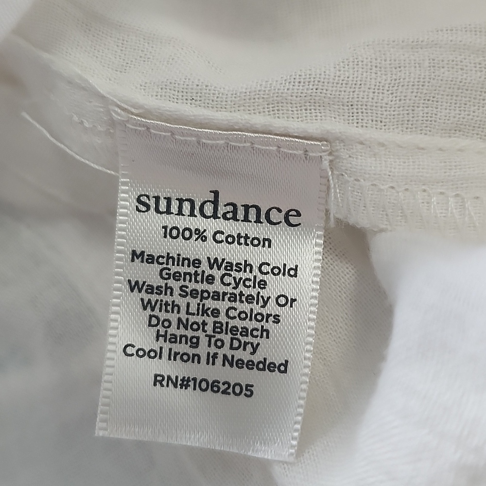 Sundance Elegant White Women's Blouse Petite Large - Picture 11 of 13